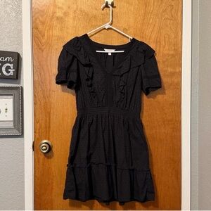 LC Lauren Conrad Black Ruffle Dress